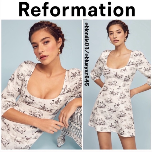 Reformation Maxine Horse Print Dress 